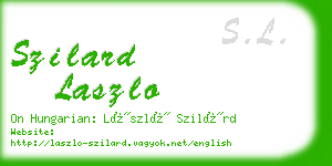 szilard laszlo business card